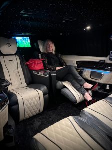 Enjoying a Luxury Landjet journey for Date Night