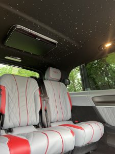 Elite Class Bespoke Landjet with dual entertainment screens and starlight roof