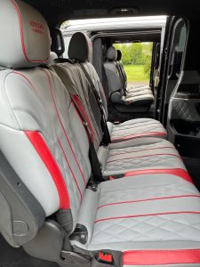 Interior through Two Mercedes V Class Landjets