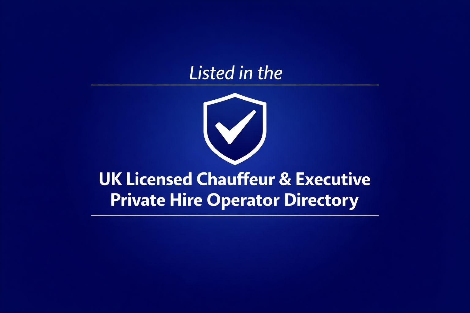 UK Licensed Chauffeur & Executive Private Hire Directory